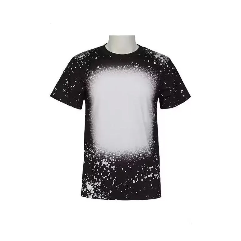 wholesale s m l xl 4xl sublimation bleached shirts heat transfer blank bleach shirt bleached polyester t-shirts us men women t1011