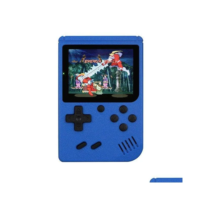 retro portable mini handheld video game console 8-bit 3.0 inch color lcd kids color game player built-in 400 games