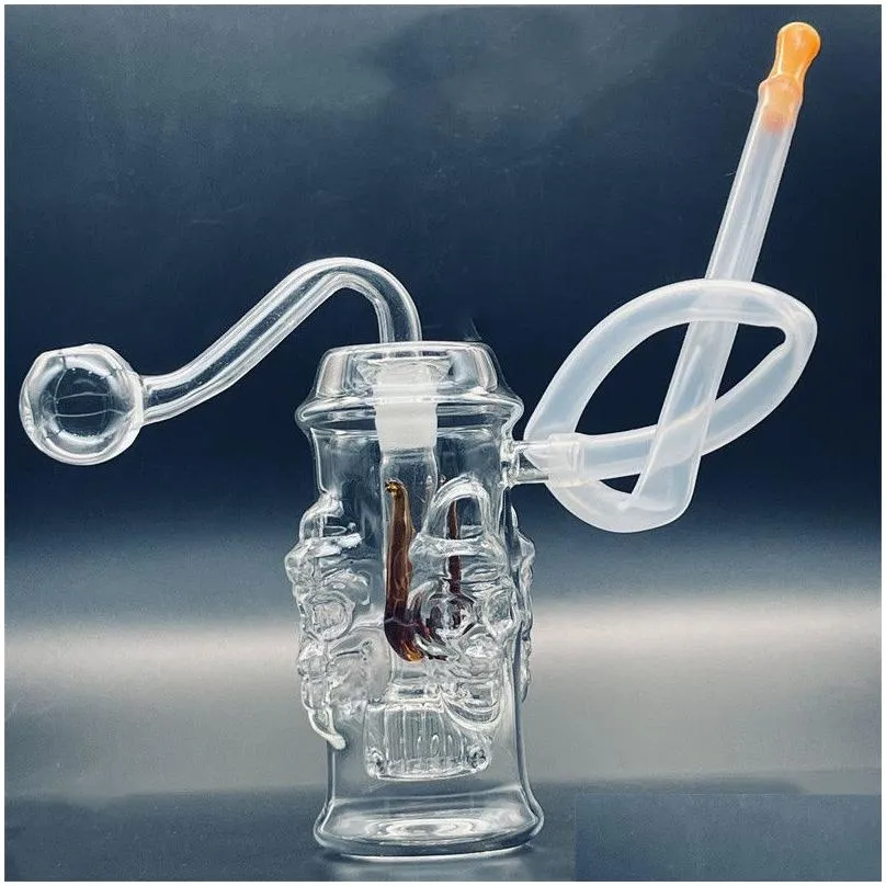 glass oil burner water bong pyrex glass oil burner pipes thick clear pipe small bubbler bong mini oil dab rigs for smoking hookahs