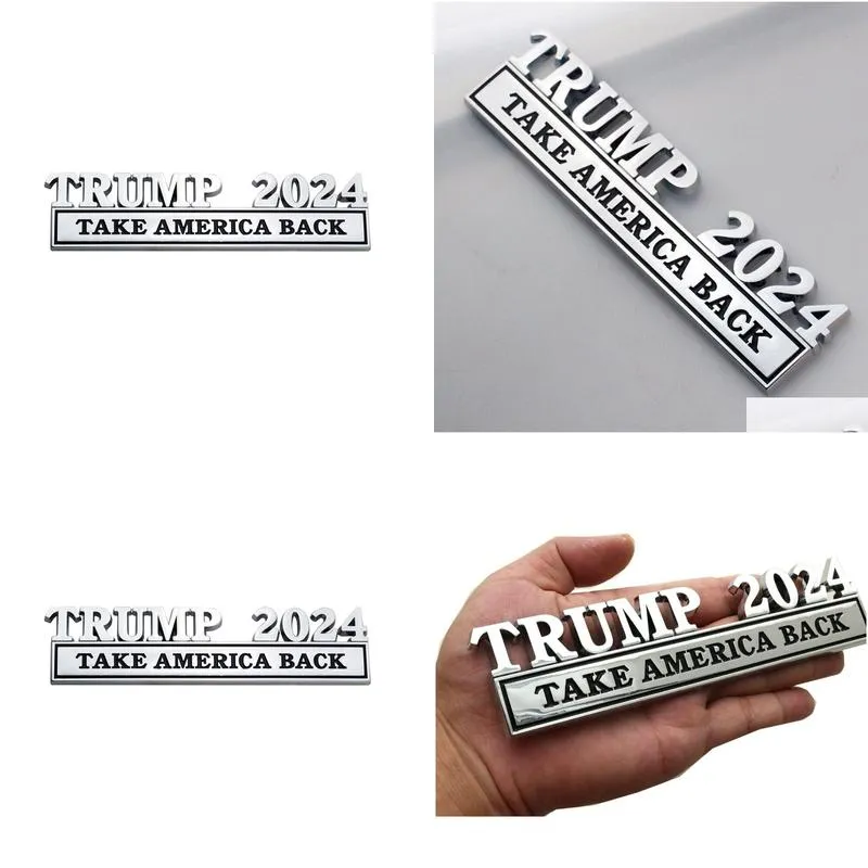 metal trump 2024 take america back car badge sticker decoration 4 colors