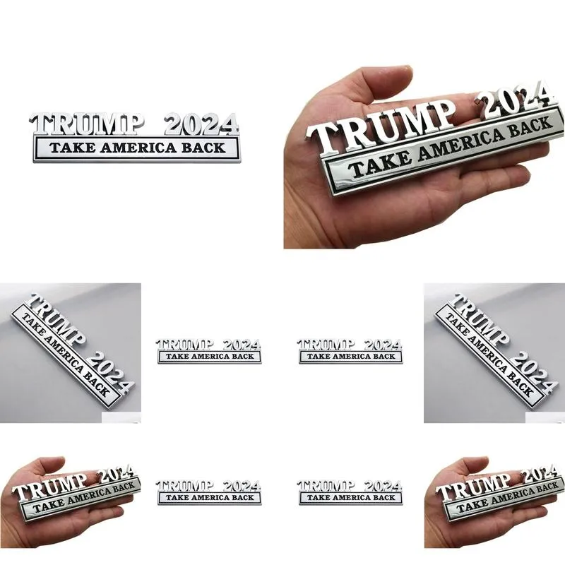 metal trump 2024 take america back car badge sticker decoration 4 colors