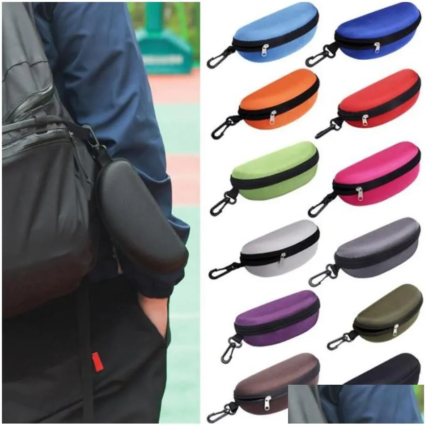 portable glasses case sunglasses reading glasses carry bag hard zipper box travel pack pouch case 12 colors