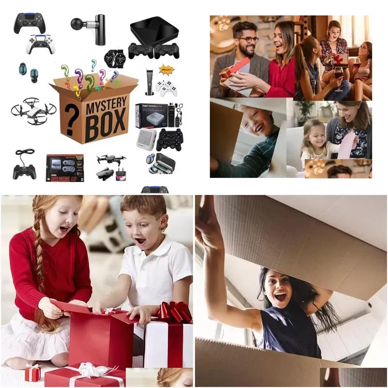 headsets lucky bag mystery boxes there is a chance to open mobile phone cameras drones gameconsole smartwatch earphone more gift