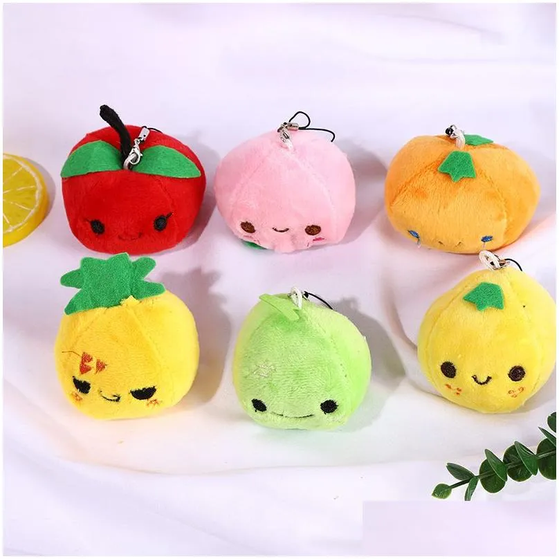 1pcs fruit plush peach toys mini cute soft stuffed pear toy small pendant children kids playmate valentine gifts uni hot 6cm