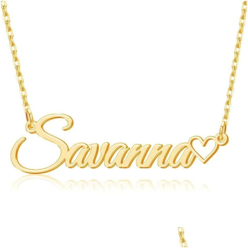 pendant necklaces dobling custom big brush cursive letters nameplate necklace cz iced out customized icy name choker charm with rope/