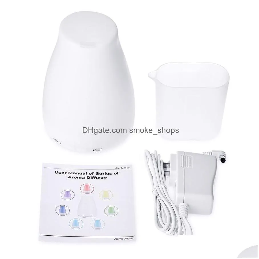 ultrasonic 7 color changeable led essential oil diffuser smart power-off air mist humidifier 100ml aroma essential oil diffuser dh1144