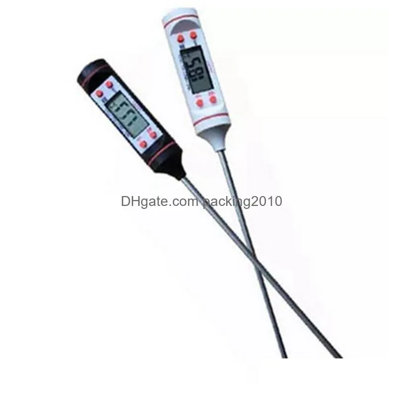 digital food cooking thermometer probe meat household hold function kitchen lcd gauge pen bbq grill steak milk water thermometer