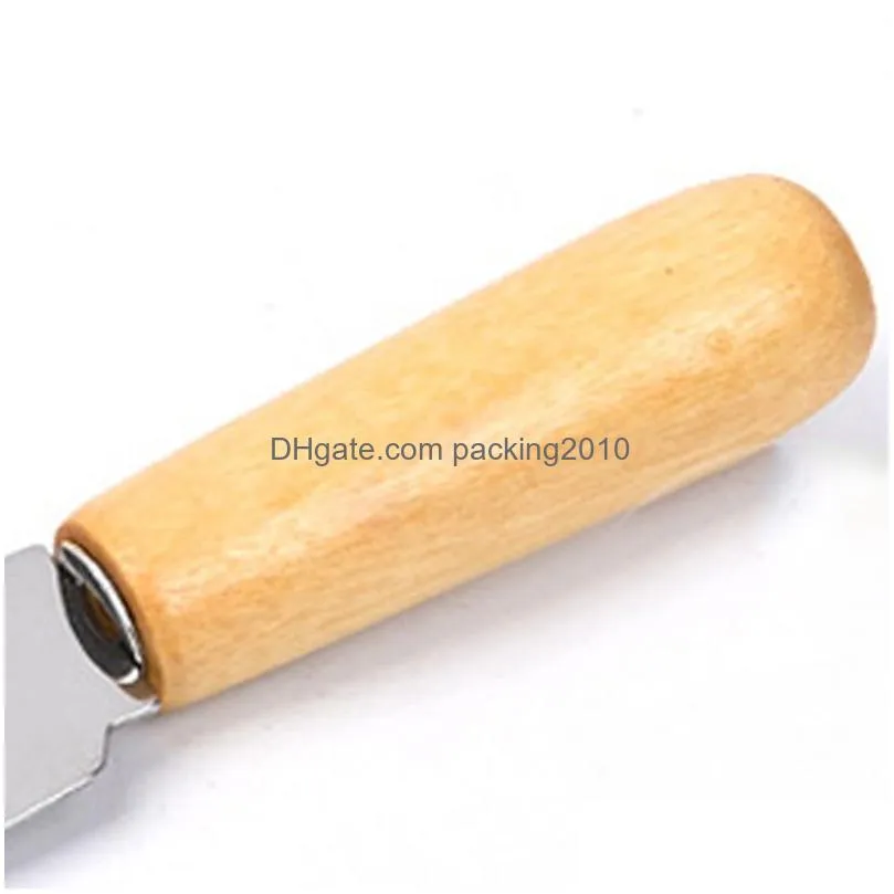 10cm stainless steel spatula butter cream scraper with wooden handle cheese knife kitchen tool baking gadget christmas gift vt0525