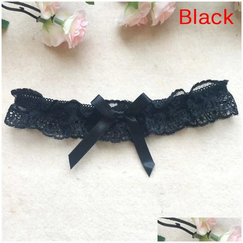 women girls y leg garter lace bridal lingerie bowknot wedding party cosplay thigh ring belt suspender