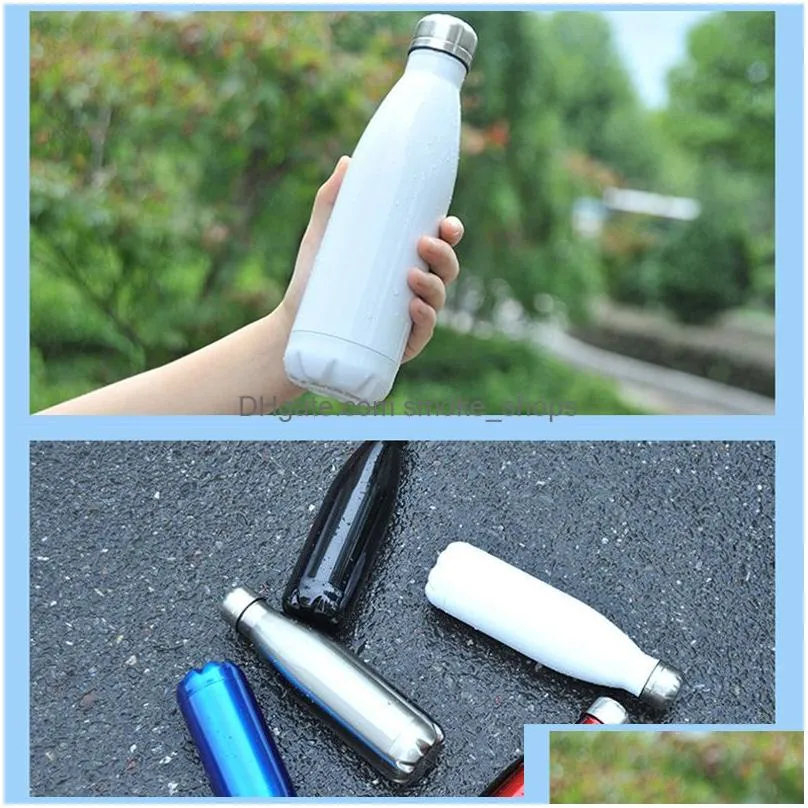 double walled 500ml stainless steel coke shape water bottle cola shaped bottles vacuum insulated outdoor travel water bottle dh1075