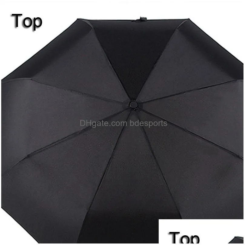 full-automatic umbrella multi colors durable long handle three-fold business umbrella custom creative design promotion umbrella dh0053