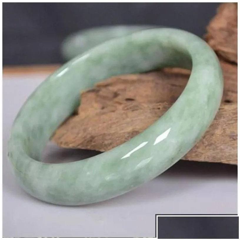 jewelry bangle genuine 5664mm green jade jadeite bracelet real natural a jadebangle drop delivery baby kids maternity accessories