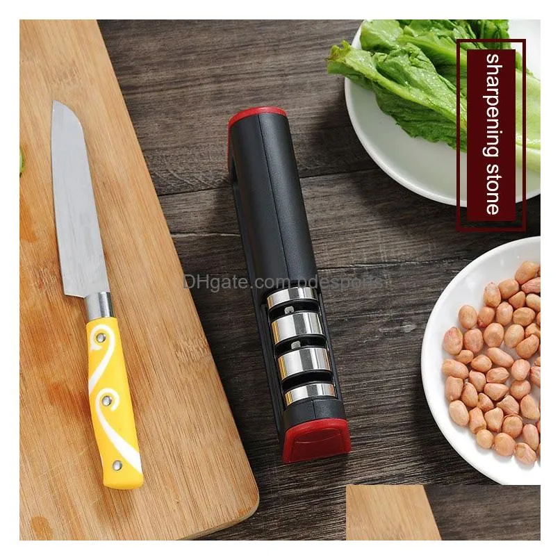 kitchen fast tungsten steel sharpener upgraded three stage quick sharpener knife sharpening tools sharpening stone vtky2302