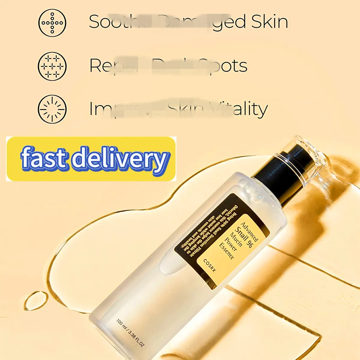 COSRXs Korean Cosmetic COSRXs Advanced Snail 96 Mucin Power Essence 100ml Best Seller Snail 96 Serum