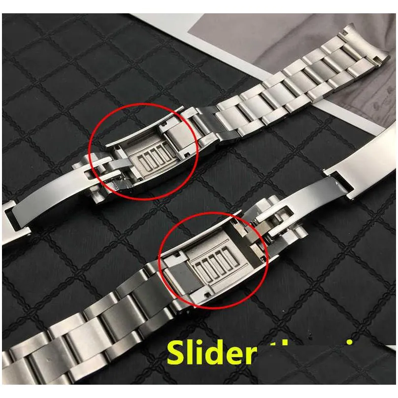 brand 20mm brushed polish silver stainless steel watch bands for rx daytona submarine role strap sub-mariner wristband bracelet h0915
