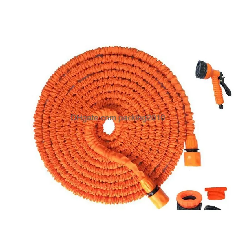 50/100/150ft garden hose expandable magic flexible water hose eu hose plastic watering car wash spray hoses pipe spray gun vt1949