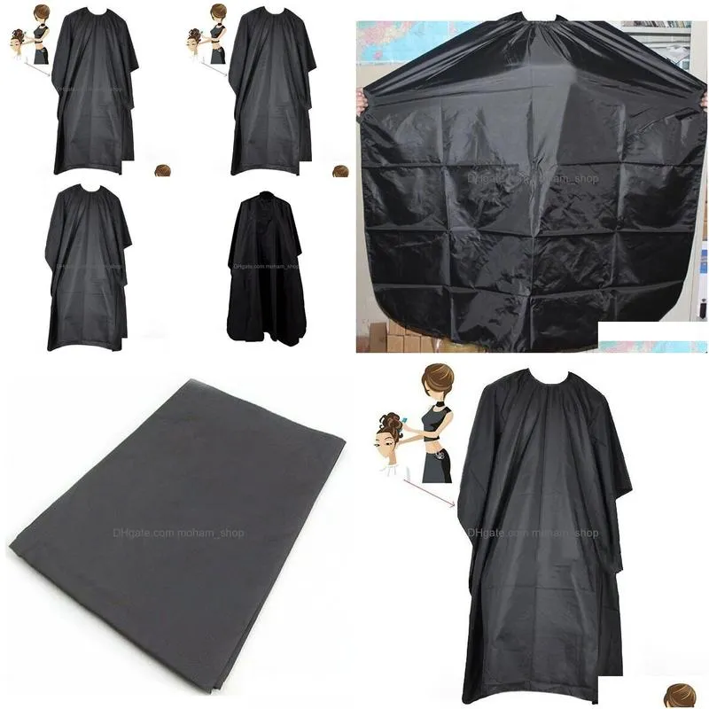 professional durable hairdressing salons black adult haircut salon wai cloth aprons shaved wai cloth adult hair cutting aprons dh0890