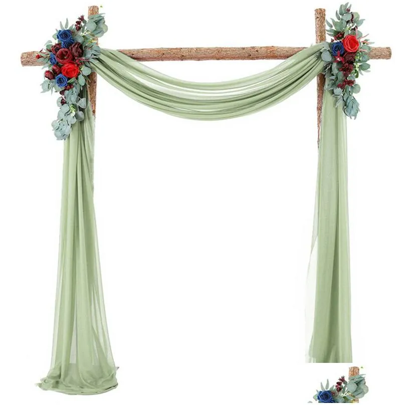 wedding arch draping fabric 1 panel 18 ft length chiffon fabrics wedding ceremony reception party ceiling backdrop
