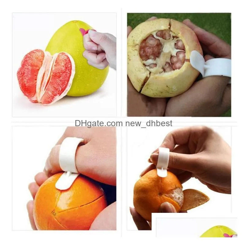 1pcs kitchen gadgets cooking tools peeler parer finger type open orange peel orange device dh0013