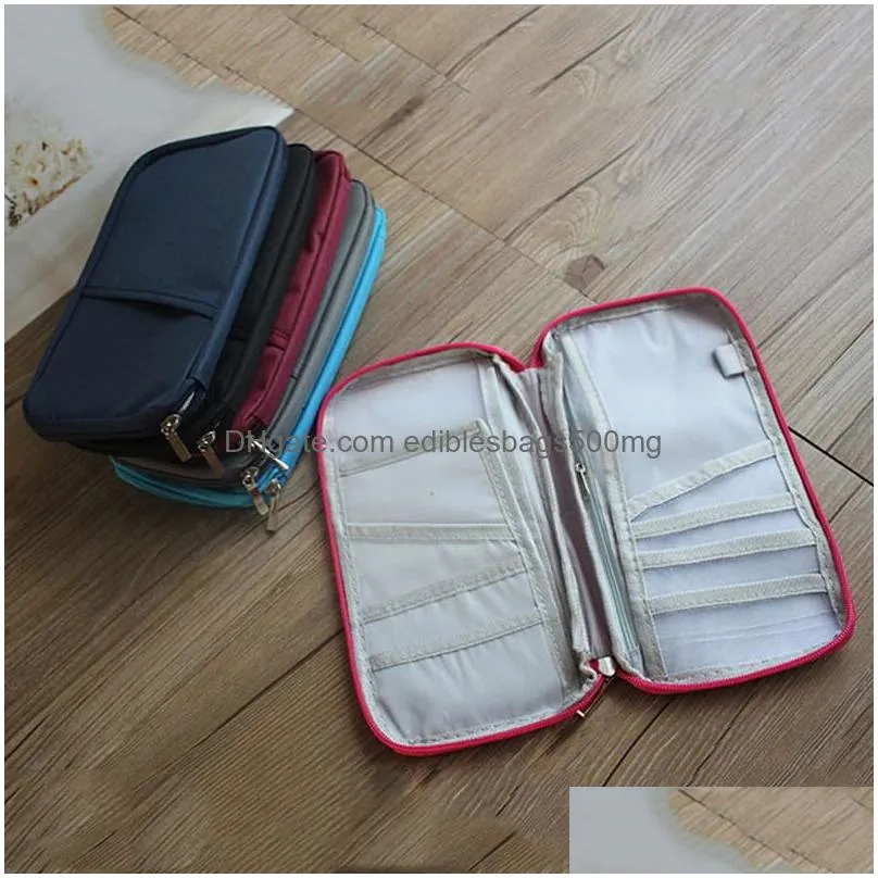 multifunction fashion card holder travel passport holder credit id card holder cash wallet organizer bag purse wallet 7 colors vt0659