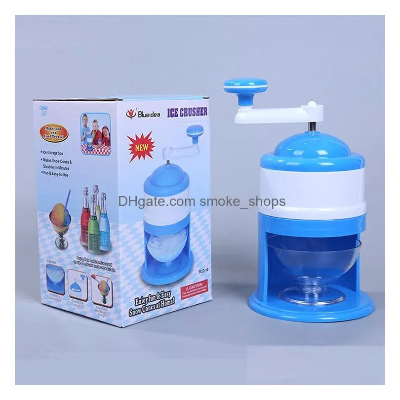 portable manual ice crusher food grade abs household hand shaved ice machine shredding snow cone maker machine kitchen ice machine