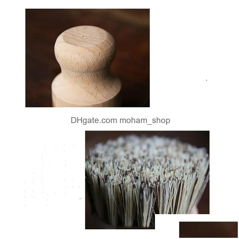 palm pot wash brush wooden round mini dish brush natural scrub brush durable scrubber short handle cleaning dishes kitchen kit