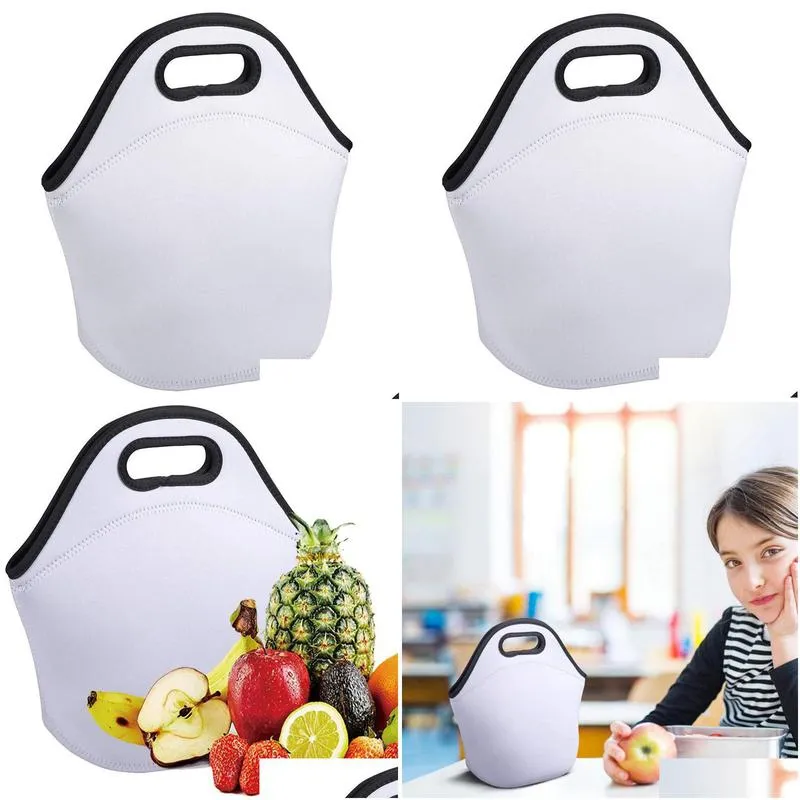 sublimation blank lunch bag reusable insulated thermal lunch box carry case handbags tote