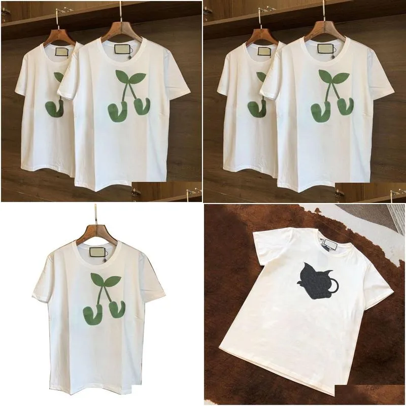 animal print mens and womens short-sleeved summer t-shirt fashion simple black and white top casual tees outdoor loose clothes