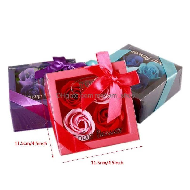 mothers day soap flower creative high grade box packed artificial roses romantic valentines day gift birthday wedding flowers dbc