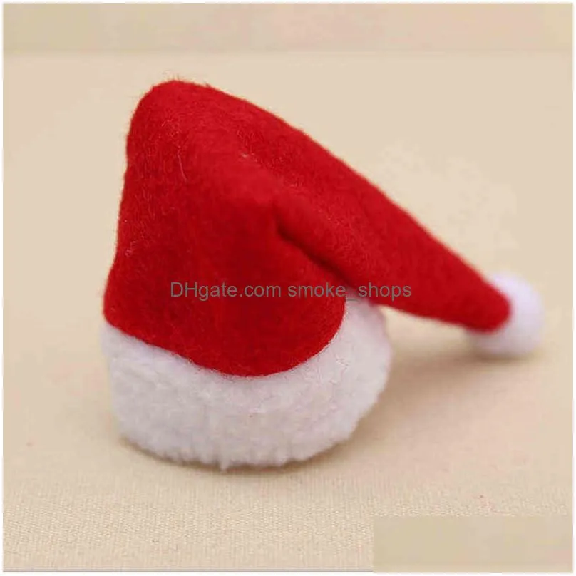 2pcs/set christmas hat wrap scarf wine bottle cover decorations year party bottles dinner table decor household xmas decoration vtm