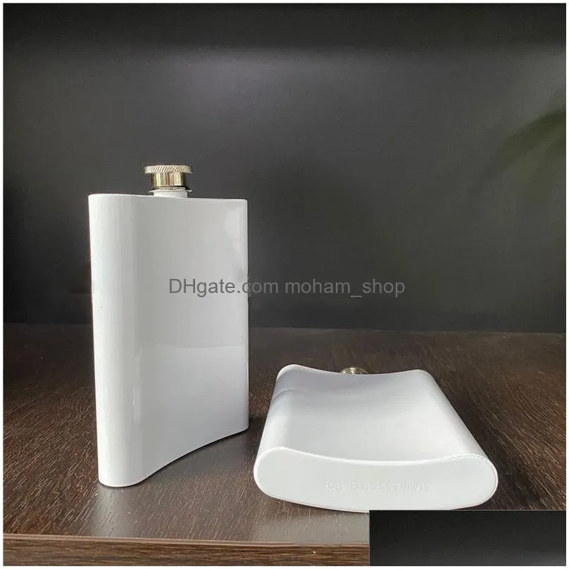8oz blank sublimation flask portable 304 stainless steel hip flask flagon whisky wine alcohol bottle vt1930