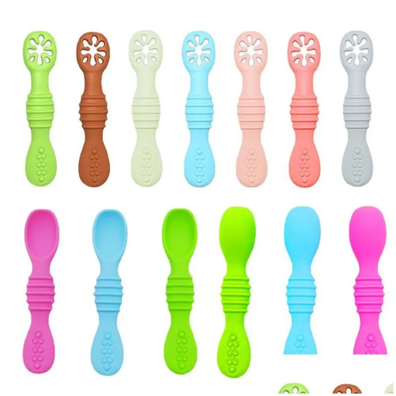 silicone baby spoons bpa microwave dishwasher safe babies and toddlers self feeding scoop