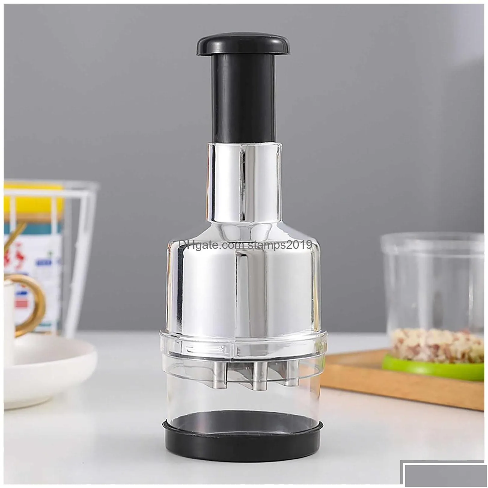 fruit vegetable tools handpressing cutter manual onion chopper garlic crusher mash device dicer mixer kitchen drop delivery home g