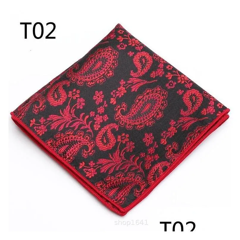 10 pieces /lot large 32 cm handkerchief man paisley flower dot pocket square men paisley casual hankies for mens suit wedding 201009