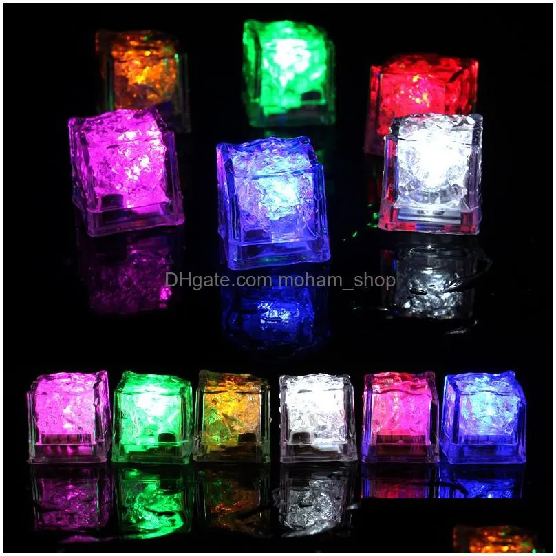 plastic led lights polychrome flash party bar light led glowing ice cubes blinking flashing decoration club wedding dbc vt0986