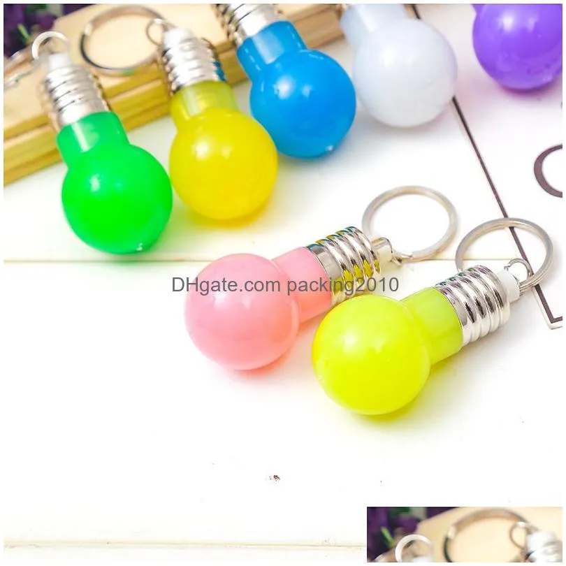 colour changing led light keyring mini bulb torch keychain mini led keychain bulbs colorful lights key ring bulb toy gift dbc dh1093