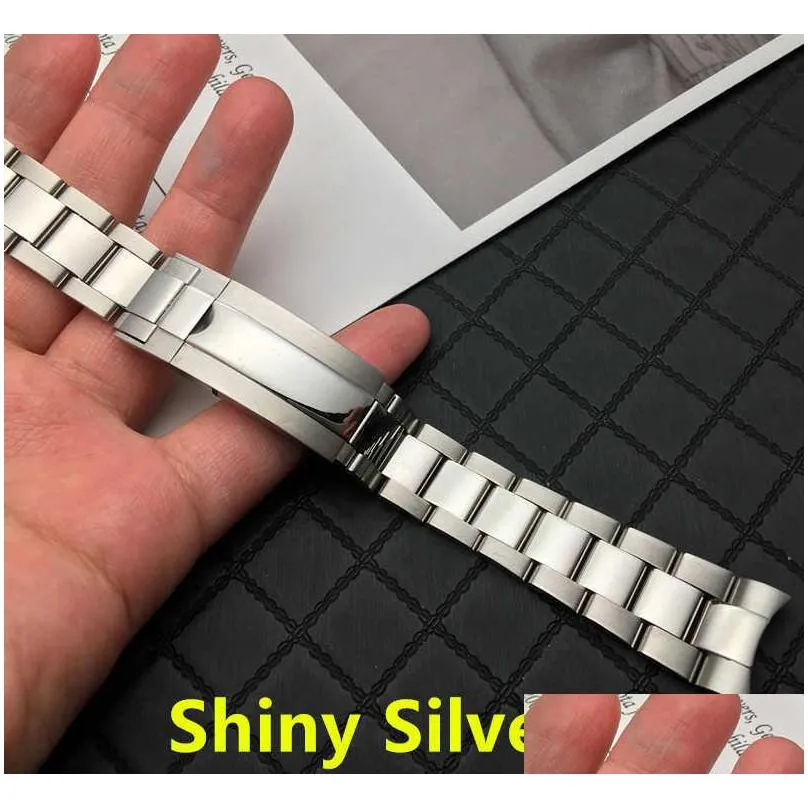 brand 20mm brushed polish silver stainless steel watch bands for rx daytona submarine role strap sub-mariner wristband bracelet h0915