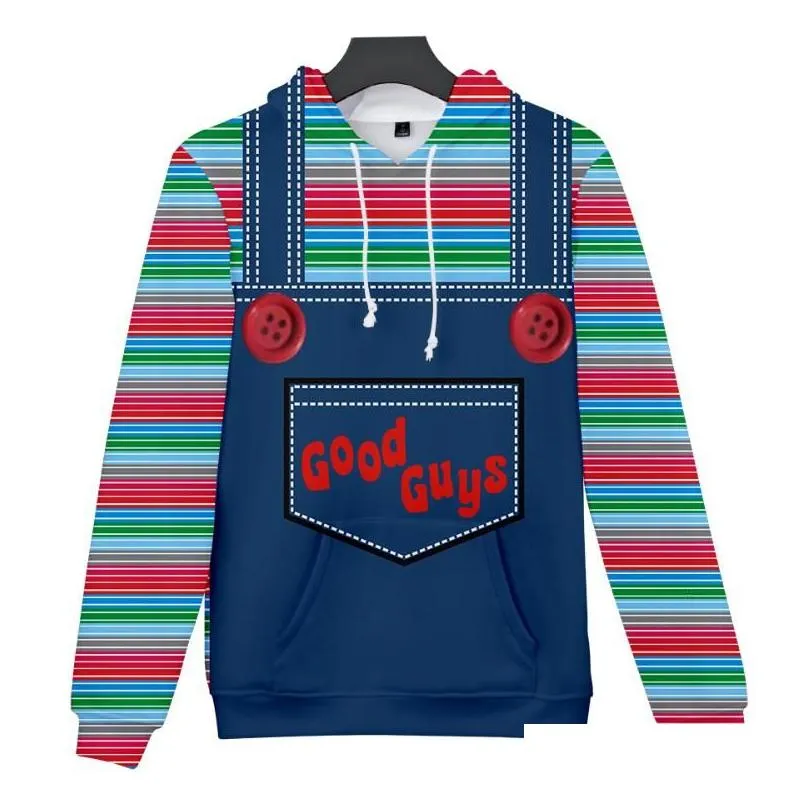 good guys chucky 3d printed lovely cartoon male female leisure hoodies simple street clothes