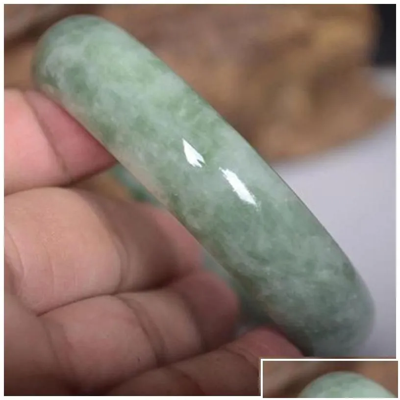 jewelry bangle genuine 5664mm green jade jadeite bracelet real natural a jadebangle drop delivery baby kids maternity accessories