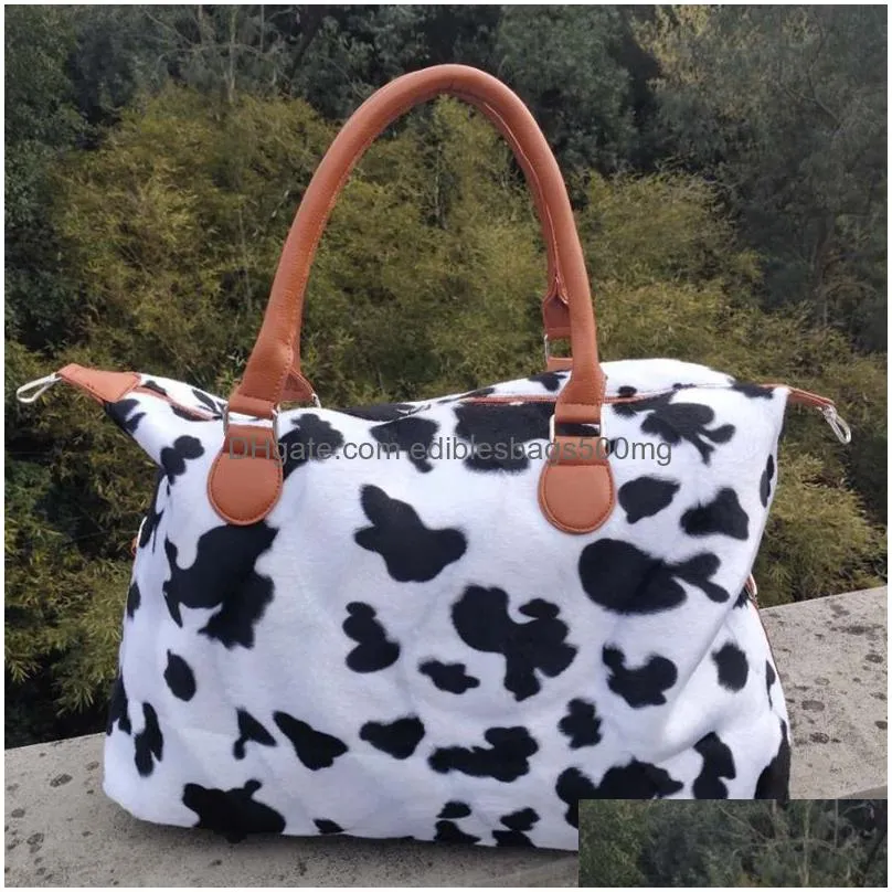 leopard cow print handbags large capacity weekend woman travel bags women sports yoga totes storage maternity bags vtky2157