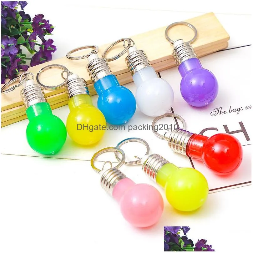 colour changing led light keyring mini bulb torch keychain mini led keychain bulbs colorful lights key ring bulb toy gift dbc dh1093