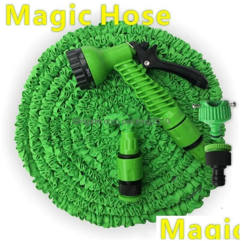 50/100/150ft garden hose expandable magic flexible water hose eu hose plastic watering car wash spray hoses pipe spray gun vt1949