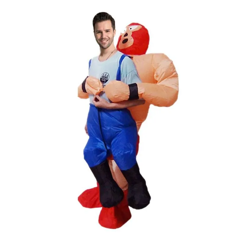 halloween men women funny kidnapped by aliens cosply costumes male female party mascot costumes inflatable clothing