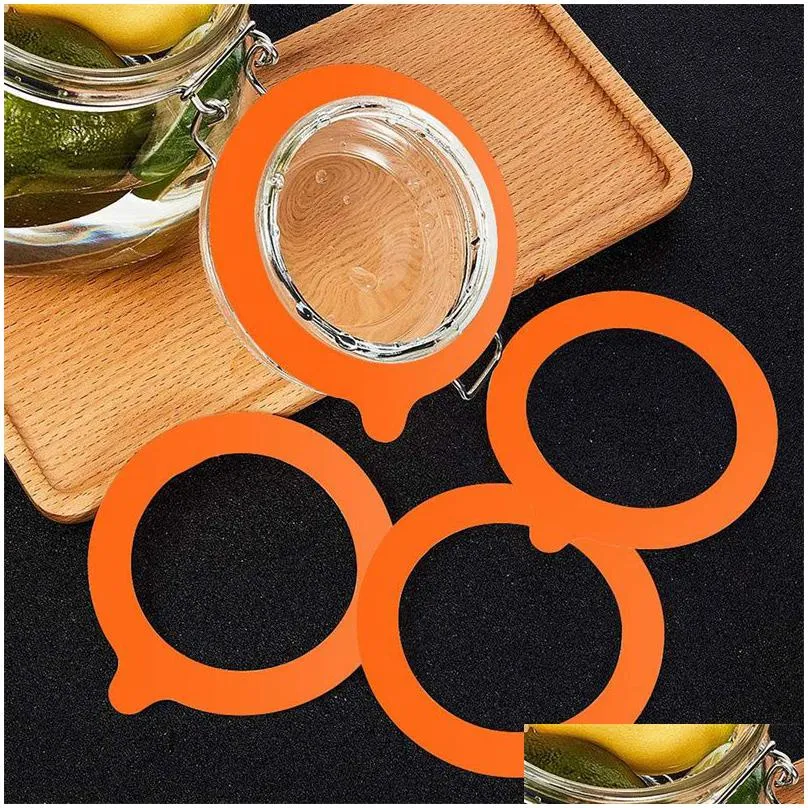 silicone jar gaskets replacement airtight sealing rings for regular mouth canning jars kitchen bar tools