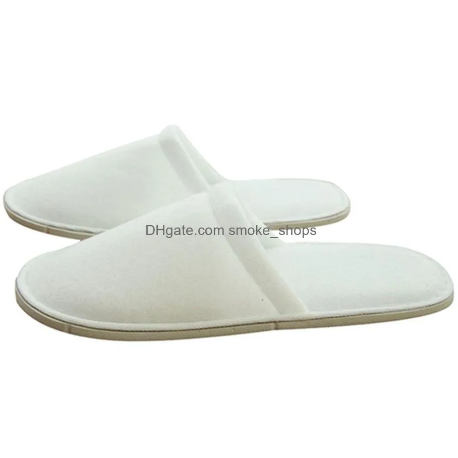 customizable el comfortable inner thick disposable slippers anti-slip home guest shoes breathable soft disposable slippers dh0608