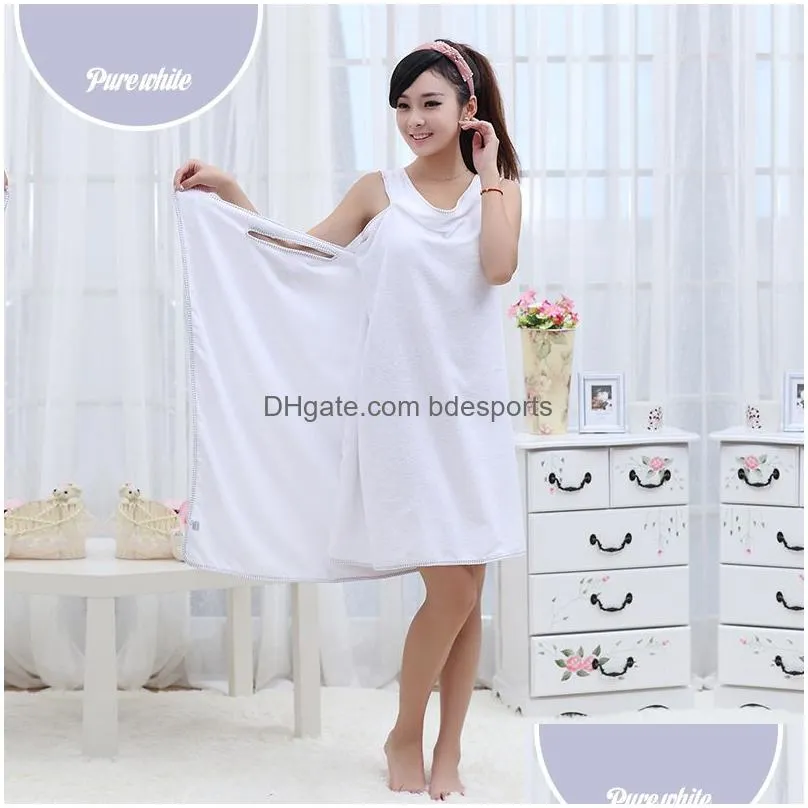 6 colors lady girls magic bath soft wearable towels spa shower towel body wrap bath robe bathrobe beach dress wearable magic towel