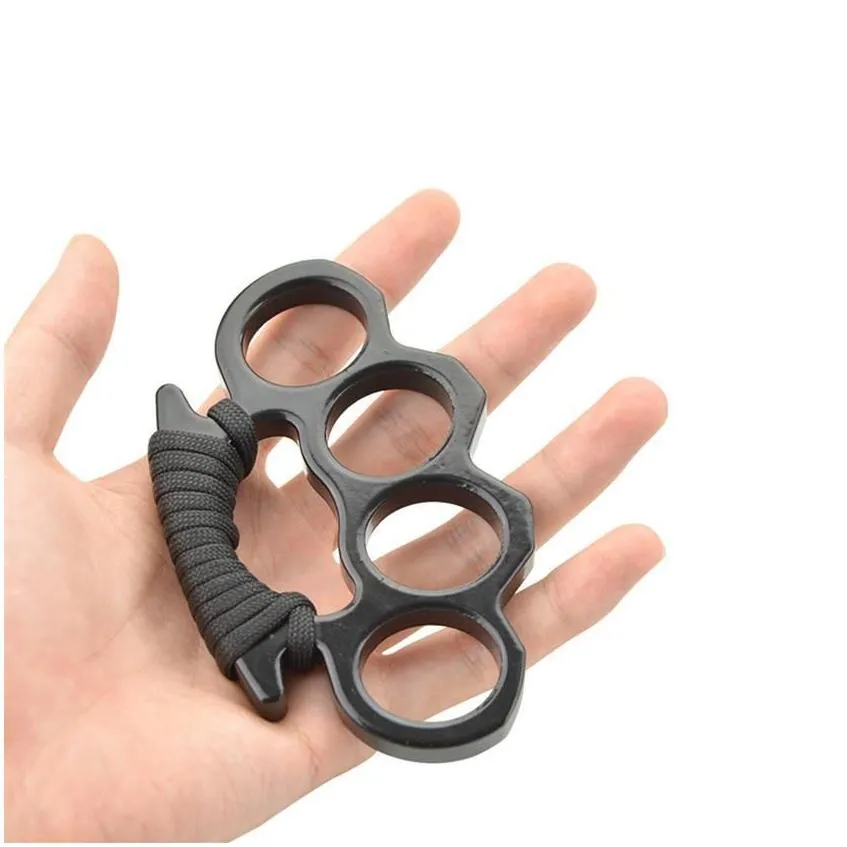  arival black alloy knuckles duster buckle male and female self-defense four finger punches555251r