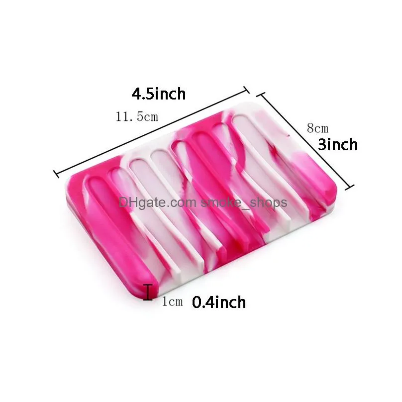 camouflage silicone soap dish plate non-slip bathroom soap holder storage soap rack fashion soaps box case for bath shower vt0604