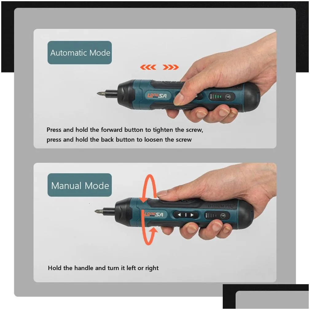 screwdrivers cordless electric screwdriver rechargeable 1300mah lithium battery mini drill 36v power tools set household maintenance repair