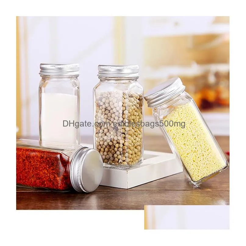 spice jars kitchen organizer storage holder container glass seasoning bottles with cover lids camping condiment containers vt1372